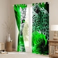 thumbnail image 3 of Castle Fairy Teens Adults Floral Leopard Black Out Curtains,Woodland Animal Cheetah Curtains Pack of 2 (42x63 Each),Chic Flowers Rose Bedroom Curtains,Luxury Bedroom Decor, 3 of 6