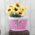 thumbnail image 5 of Kids Bike Basket Woven Basket With Bowknot Bike Skateboard For Girls (pink), 5 of 5