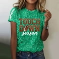 thumbnail image 2 of Womens Casual Fashion Printed Crew Neck Short Sleeve Pullover T Shirt, 2 of 5