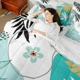 thumbnail image 4 of Homewish Vintage Aesthetic Flowers 7-Piece Bedding Comforter Set for Female Men Teens,Minimalist Tree Leaves King Bedding Sets,Abstract Geometric Ultra Soft Bed Sheets,Breathable Home Decor, 4 of 8