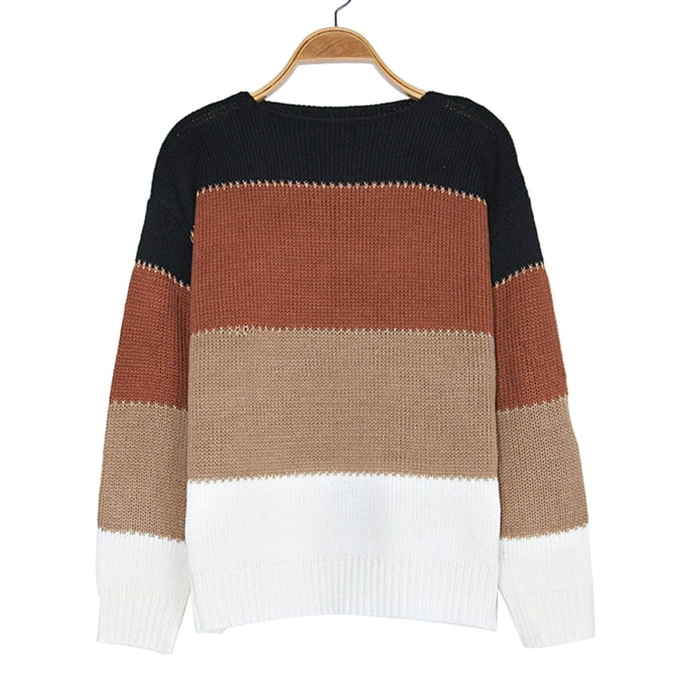 Striped O-Neck Long-Sleeve Sweater Striped O-Neck Long-Sleeve Sweater