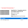 thumbnail image 2 of Head Bolt Set - Compatible with 2011 - 2019 Dodge Journey 3.6L V6 2012 2013 2014 2015 2016 2017 2018, 2 of 2