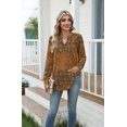 thumbnail image 2 of Weardear Womens Long Sleeve Tunic Tops Fall Dressy Casual Trendy Blouses Pleated Shirt, 2 of 6