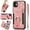 Pink, variant on for iPhone 11 Phone Case Card Holder,Wallet Ring Stand,RFID-Blocking,Wrist Strap,Camera Protector,Leather Shockproof Protective Magnetic Flip Cover for iPhone 11 Cases (Pink)