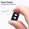 thumbnail image 3 of Unique Bargains 50 Pcs Verrou de Cordon à Ressort en Plastique Noir Durable Attache de Cordon Double Trous Toggle Stoppers Sliders, 3 of 7