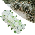 thumbnail image 4 of Ramo de arreglos florales es de rosas artificiales para arreglos florales Blanco Zulema Fila de flores de boda, 4 of 7