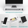 thumbnail image 6 of Foldable Computer Monitor Riser, Height Adjustable Computer Stand, Desk Shelf Riser with Storage Drawer & Tablet Phone Stand for Computer, Desktop, Laptop, 6 of 9