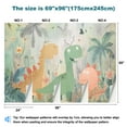 thumbnail image 3 of Peel and Stick Wallpaper Waterproof kids dinosaurs jungle cartoon style Wall Mural Decor Self Adhesive and Removable 69in x 98in, 3 of 8