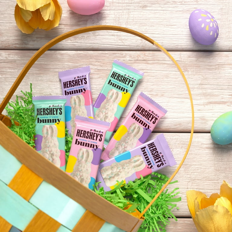 Hershey's Cookies 'n' Creme Easter Bunnies Candy, 1.2 oz, Pack of