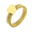 Gold, variant on Women Loving Heart Statement Ring With White Shell Mesh Promise Engagement Wedding Finger Rings Comfort Fit Gold Size 9