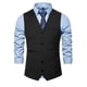 thumbnail image 5 of Chaqueta de Traje de Ocio de Bolsillo sin Cuello en V de Color Sólido sin Mangas, Trajes de Hombre de Ajuste Delgado para el Uso Formal Informal, 5 of 7