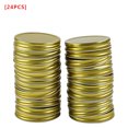 thumbnail image 2 of 24Pcs 86mm Split-Type Wide Mouth Jars Lids Storage Lids ;Seal Cover ;Storage Caps with Silicone Sealing Rings Replacement Seal Cover, Golden, 2 of 4