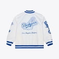 thumbnail image 2 of Men's Mitchell & Ness White Los Angeles Dodgers Cooperstown Collection Arctic Lightweight Satin Full-Snap Jacket, 2 of 7