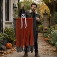 thumbnail image 4 of Hanging Halloween Decorations Outdoor, Spooky Halloween Decorations, Witch Decorations Outdoor, Halloween Hanging Decor, 1Pc Purple Skeleton Witch Hanging Ornament Suitable for, 4 of 7
