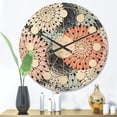 thumbnail image 2 of Designart 'Abstract Retro Flower Design I' Mid-Century Modern Wood Wall Clock, 2 of 5