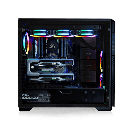 CybertronPC - BLU-Print Desktop - AMD Ryzen ThreadRipper 2990WX - 128GB Memory - 1TB Solid State Drive + 4 x 1TB Solid State Drives - Black/RGB