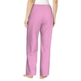 thumbnail image 3 of Picia Pink Womens Soft Woven Cotton Elastic Waistband Sleep Pajama Pant Lounge Sleep Pant With Pockets And Drawstring-X-Large, 3 of 9