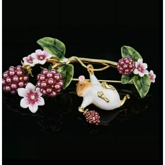 WEISIPU Cute Enamel Costume Jewellery field mouse Brooch