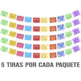thumbnail image 1 of Papel picado Mexicano | Guirnaldas | enramado | 5 tiras de 5 metros | diseño para toda ocasión con colores vibrantes y variados | enramada mexicana | decoración de papel picado (Plástico), 1 of 5