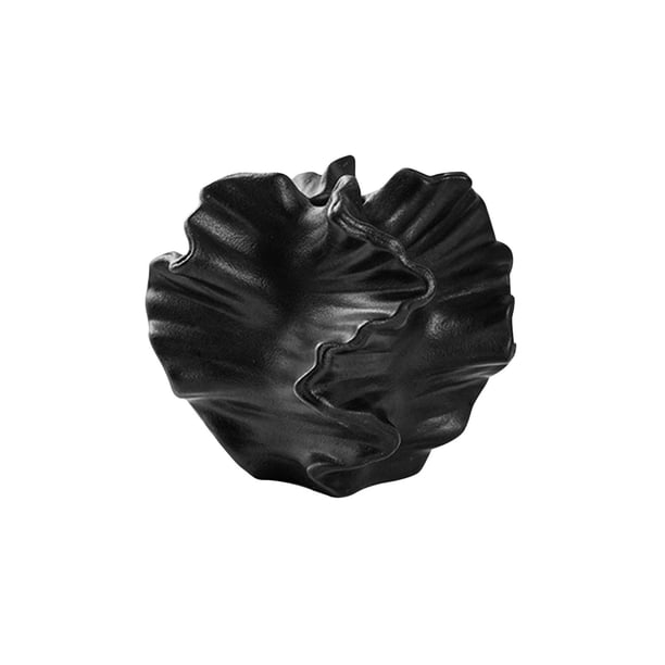 Jarrón de cerámica para flores, moderno, portátil, para flores Negro Pequeño