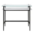 thumbnail image 6 of Evelyn&Zoe Eaton Rectangular 36" Wide Desk with Faux Marble Shelf in Blackened Bronze/Faux Marble, 6 of 7