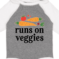 thumbnail image 4 of Inktastic Vegetarian Runs On Veggies Boys or Girls Long Sleeve Baby Bodysuit, 4 of 5