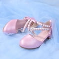 thumbnail image 5 of Girls Dress Shoes Mary Jane Flower Girl Low Heels Princess Shoes for Wedding Party, 5 of 8
