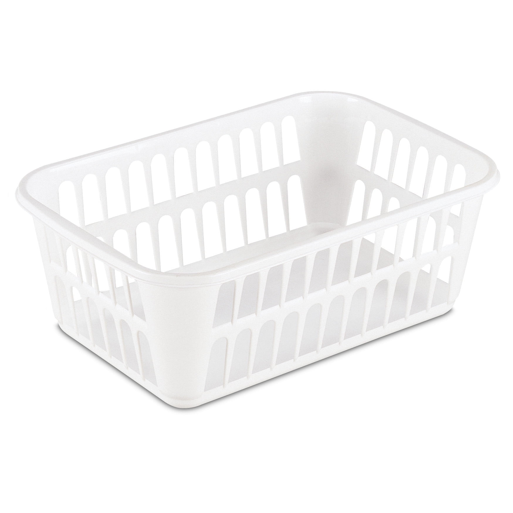 Sterilite 6-Pack Tall Plastic Weave Storage Baskets - Laundry Hampers & Home Organization, Gray