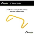 thumbnail image 2 of Champion Sports Practice Speed Hurdle, Yellow, 6 Inch, 2 of 5