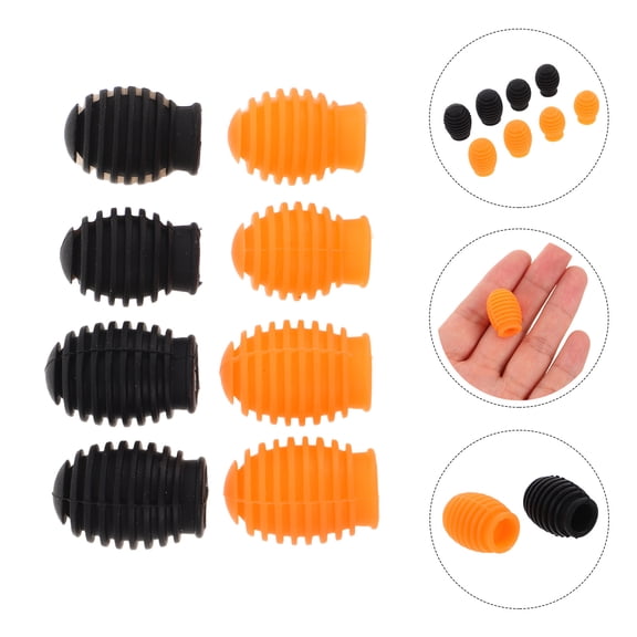 NICEXMAS 8Pcs Drumstick Silencers Silicone Drumstick Tips Assorted Color Protection for Drum Heads
