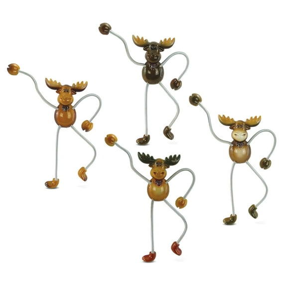 CoTa Global Moose Refrigerator Springy Magnets Set of 4 - Assorted Color