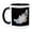 Black/White, variant on 3drose, Image of Pretty White Rock Crystal on Black, 11oz Mug
