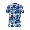 thumbnail image 6 of Wukai Evil Eye Print Men's Short-Sleeved Mesh T-Shirt,Quick-Dry Short Sleeve Workout T-Shirt-X-Large, 6 of 8