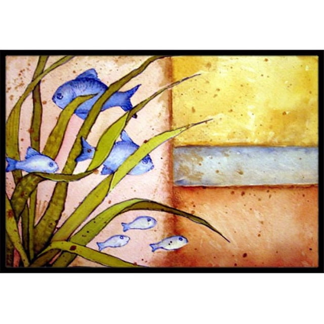 Carolines Treasures PJC1118JMAT Message de la Mer Poissons Tapis Intérieur et Extérieur- 24 x 36 Po.