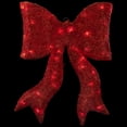 thumbnail image 6 of Northlight Sparkling Lighted Bow Christmas Outdoor Decoration - 24" - Red, 6 of 6