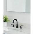 thumbnail image 2 of WOWOW 8 in. Widespread Double Handle Bathroom Faucet with Drain Kit Included in Matte Black, 2 of 7