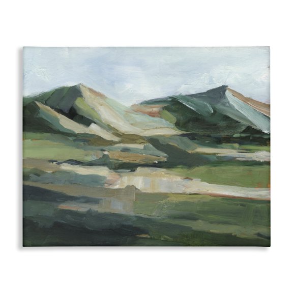 Stupell Industries Rustic Lodge Brushed Mountain Peaks Canvas Art, 20 x 16, by Ethan Harper