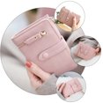 thumbnail image 3 of NUOLUX 1Ud Billetera En Cuero PU Rosa Para Monedas Y Tarjetas Uso Diario Portátil, 3 of 8