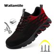thumbnail image 1 of Zapatos de seguridad laboral para hombre con punta de acero - Rojo, 1 of 5
