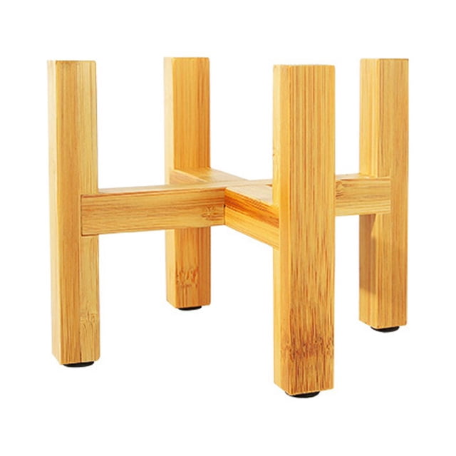 Soporte para plantas moderno de mediados de siglo, soportes para plantas de madera para interiores