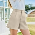 thumbnail image 6 of Ltctricy Girls' Shorts Children Casual Elastic High Waisted Wide Leg Pleated School Shorts 2025 Trendy Summer Shorts with Pockets, 6 of 6