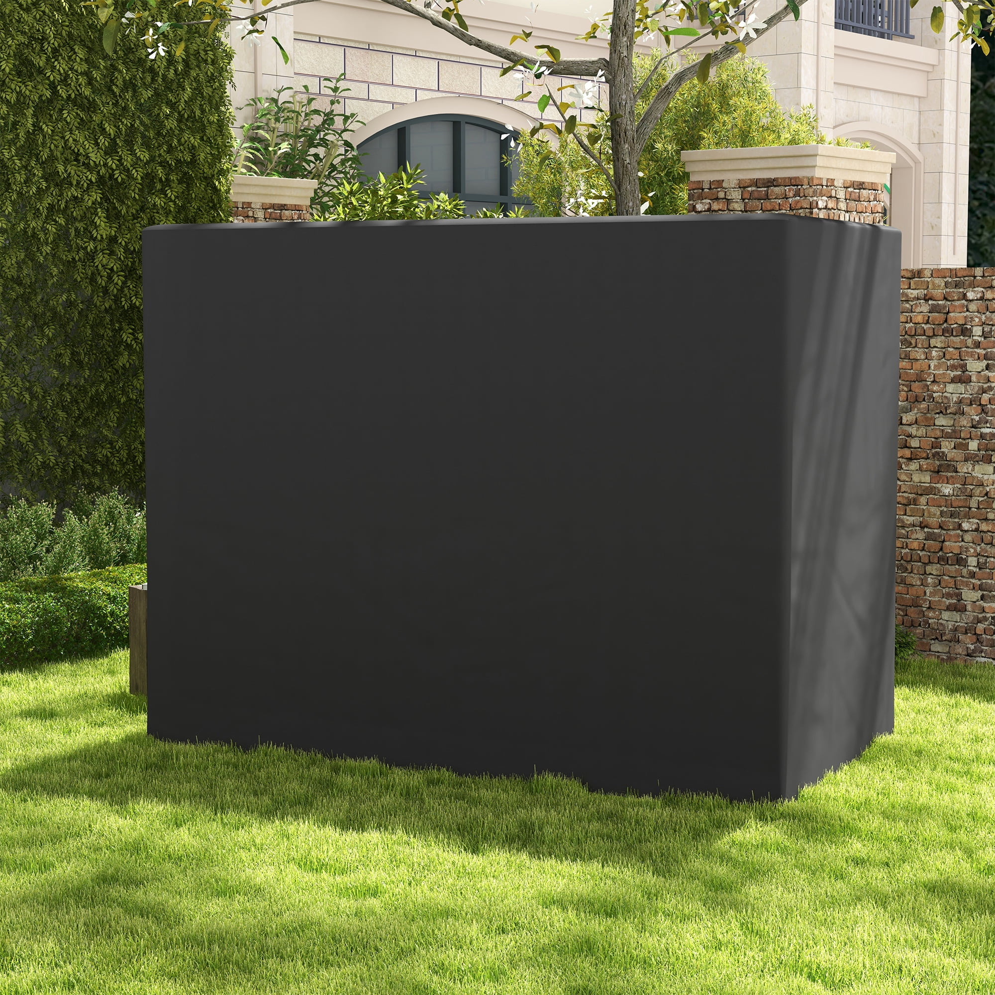 Outsunny 600D Oxford 3-Seater Patio Swing Cover Outdoor Swing Chair Cover Garden Furniture Cover Rain Protection Waterproof Anti-UV, Dark Gray