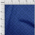 thumbnail image 2 of oneOone Cotton Flex Dark Blue Fabric Asian Block Craft Projects Decor Fabric Printed By The Yard 40 Inch Wide, 2 of 4
