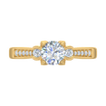 thumbnail image 3 of 1 Carat 3-Stone Diamond Engagement Ring Band in 14K Yellow Gold (Ring Size 8), 3 of 7