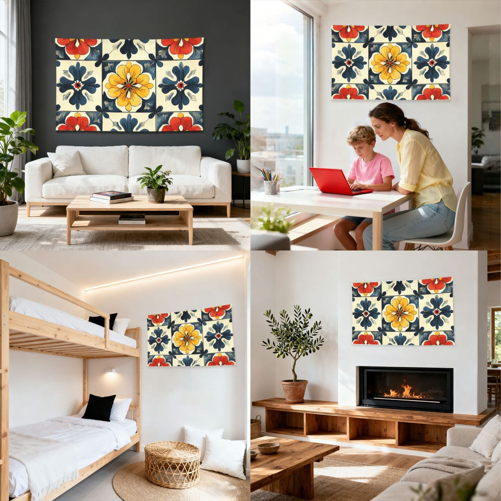 Italian Theme Pattern Four Hole Decorated Banner Flag for Garden Yard Home Decoration Indoor Outdoor 4x6 Ft