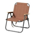 thumbnail image 4 of figatia Camping Chair Foldable Chair with Handles Heavy Duty Outdoor Chair Fishing Chair for Beach Fishing Backpacking Hiking Camping Brown, 4 of 8