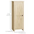 thumbnail image 3 of HOMCOM 48" Kitchen Pantry, Storage Cabinet with Barn Door, Natural, 3 of 10