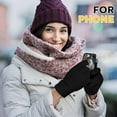 thumbnail image 5 of Guantes de invierno para pantalla táctil, 2 uds., guantes tejidos, puños elásticos, guantes cálidos de invierno, 5 of 5