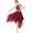 Wine Red, variant on IDOPIP Women's Lyrical Dance Costume Sleeveless Cutout Metallic Patchwork Lyrical Dress S Wine Red