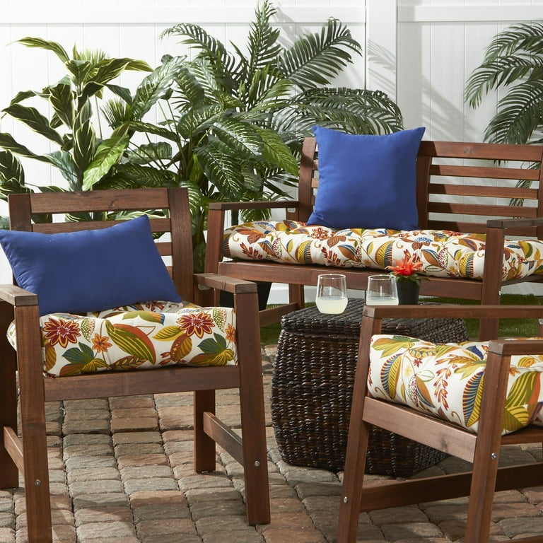 Surreal Chevron 20 in. Square Outdoor Tufted Seat Cushion set of 2 by Greendale Home Fashions Walmart